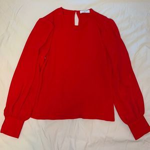 Aritzia Babaton Red Moda Blouse Size XS